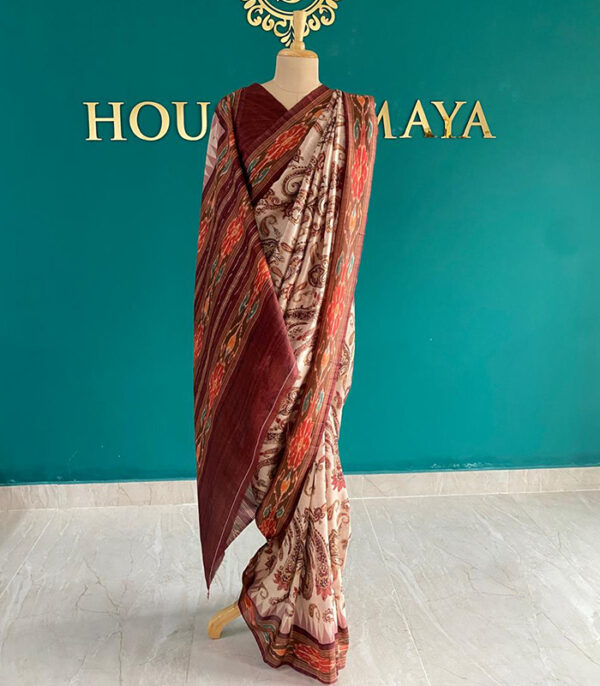 Russian Silk Saree - Image 3