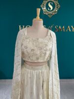 Ivory Embroidered Lehenga Set with Dupatta - Image 2