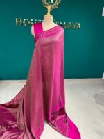 Magenta Pink Banarasi Silk Saree with Zari Detailing & Elegant Border