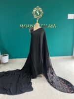 Pure Modal Silk Black Saree with Intricate Pallu Design - Image 3