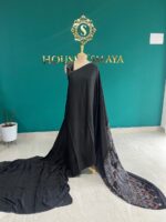 Pure Modal Silk Black Saree with Intricate Pallu Design - Image 2