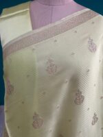 Mashru Silk Light Green Saree with Golden Zari Buttas - Image 3
