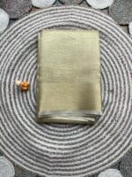 Golden Checks Organza Saree with Subtle Sheen – House of Smaya - Image 3