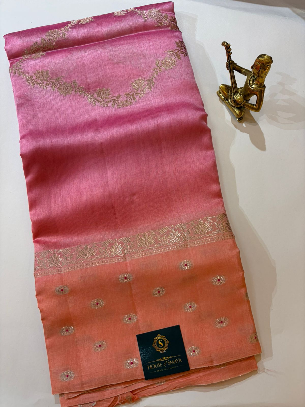 WhatsApp Image 2026-01-31 at 6.09.29 PM Soft Organza Saree with Delicate Zari Motifs & Elegant Floral Weave - Image 1