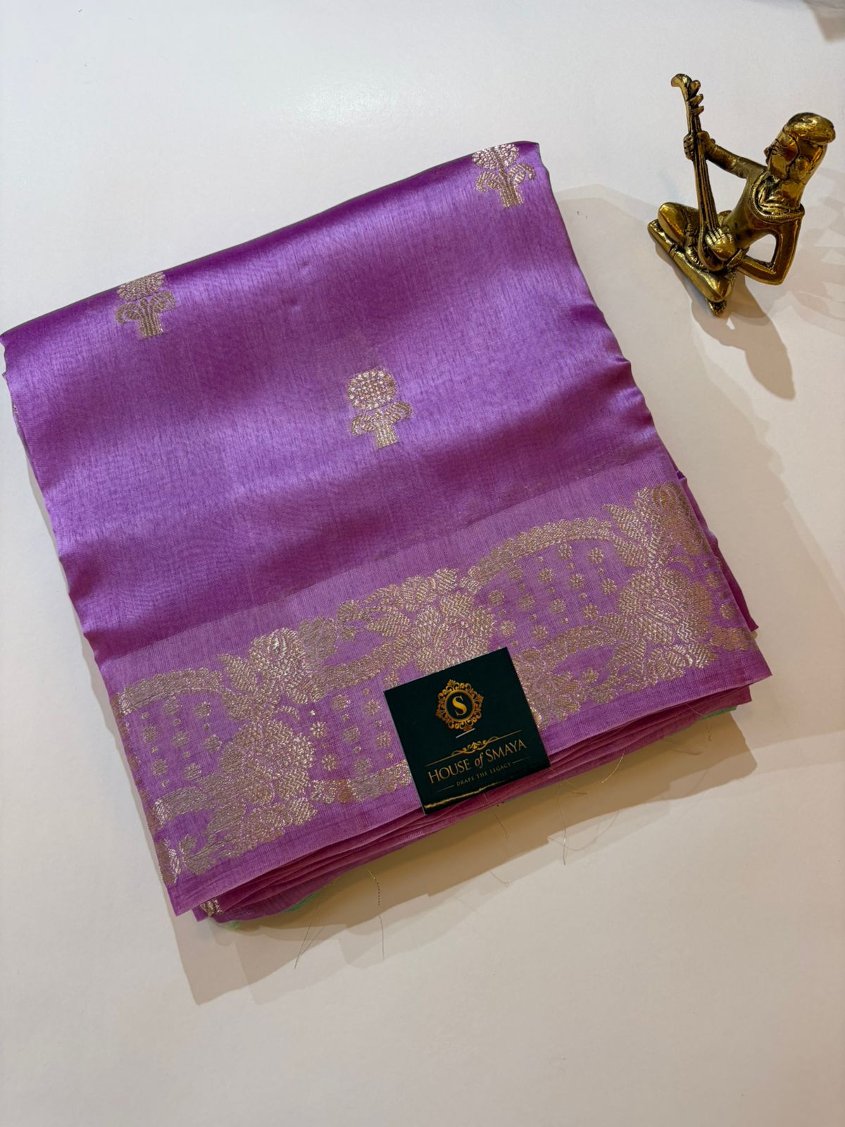 WhatsApp Image 2026-01-31 at 6.12.34 PM Royal Purple Organza Silk Saree with Antique Zari Motifs & Woven Border - Image 1